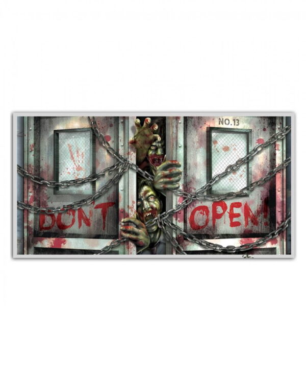 Don't Open Zombie Banner Faschings Dekoration