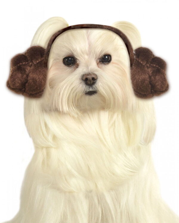 Hunde Haarreif Prinzessin Leia für Star Wars Fans S/M
