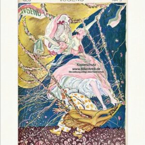 Kunstdruck Titelseite der Nummer 3 von 1909 Paul Rieth Konfetti Karneval Jugend 3, (1 St)