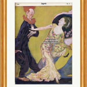 Kunstdruck Titelseite der Nummer 3 von 1911 Paul Rieth Karneval Kostüm Jugend 378, (1 St)