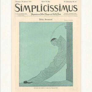 Kunstdruck Titelseite der Nummer 44 von 1919 Olaf Gulbransson Karneval Simpliciss, (1 St)