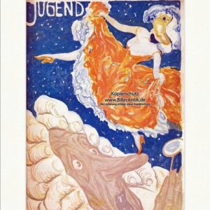 Kunstdruck Titelseite der Nummer 6 von 1909 Paul Rieth Karneval Georg Hirth Jugen, (1 St)