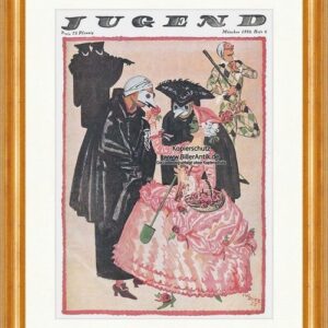 Kunstdruck Titelseite der Nummer 6 von 1926 Julius Diez Karneval Jugend 4481 Gera, (1 St)