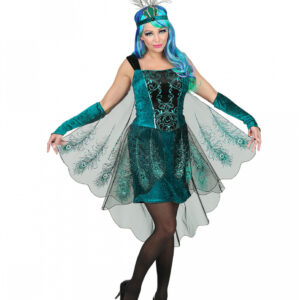Pfauen Fairy Damenkostüm für Karneval L