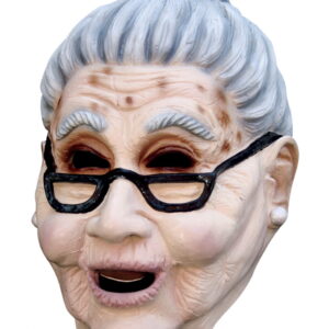 Alte Oma Agatha Maske Faschingsmaske