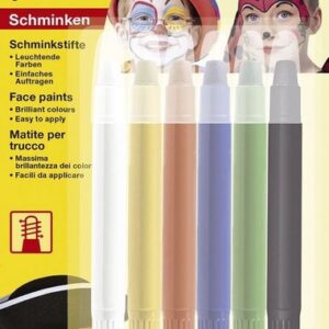 Fensterfolie Schminkstifte-Set - drehbar, 6 Farben sortiert, Eberhard Faber