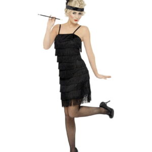 Flapper Kleid mit Stirnband für deine 20er Jahre Mottoparty L