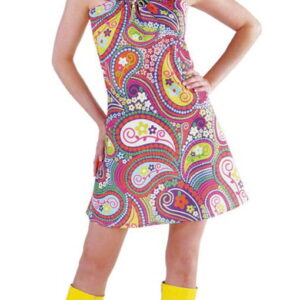 Funky Colors Hippie Kleid -Hippie Kostüme online kaufen S / 36