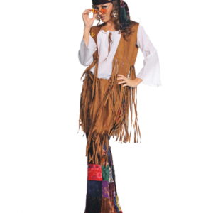 Hippie Woodstock Damenkostüm für Karneval L