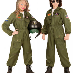 Kampfjet Pilot Kostüm für Kinder Kinderfasching XL / 14-16 Jahre