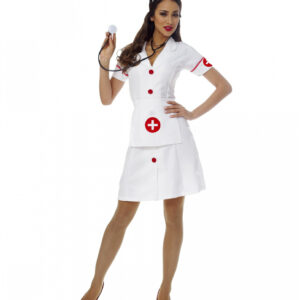 Klassisches Krankenschwester Kostüm 3-tlg. für Fasching & Karneval M