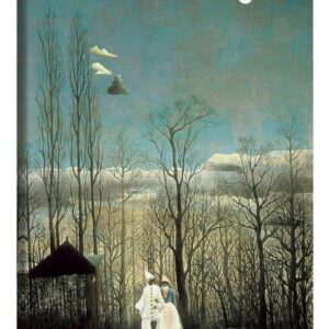 Posterlounge Leinwandbild Henri Rousseau, Karnevals-Abend, Wohnzimmer Malerei