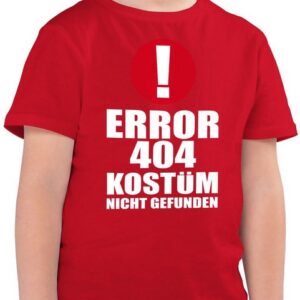 Shirtracer T-Shirt ERROR 404 Kostüm nicht gefunden Karneval & Fasching