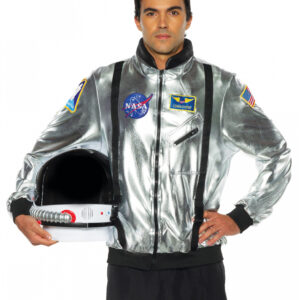 Silberne Astronauten Jacke für Fasching bestellen ✩ One Size