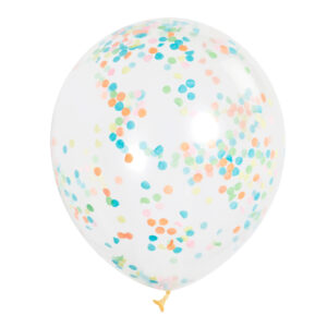 Befüllbare Luftballons mit Konfetti 6 Stück bunt
