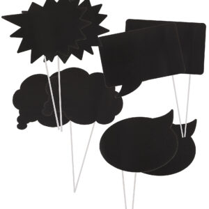 Foto Accessoire Set Sprechblasen 8-teilig schwarz-weiss