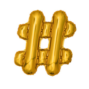 Folienluftballon Symbol # gold 33cm