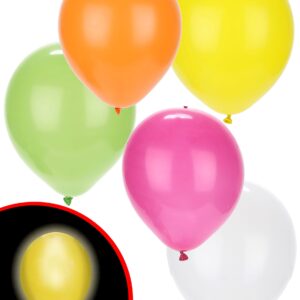 Illooms LED-Luftballons Party-Deko 5er-Set Sommer gemischt bunt 23cm