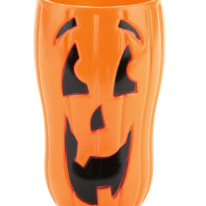 Kürbis-Becher Halloween-Trinkbecher orange-schwarz