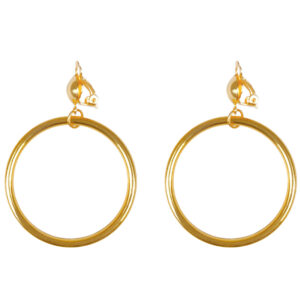 Glänzende Ohrringe Piraten Kreolen für Erwachsene gold