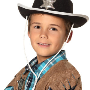 Kinder Cowboyhut schwarz