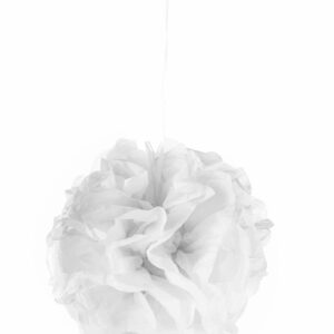 Pompom-Hängedeko Dekoball weiss 25cm