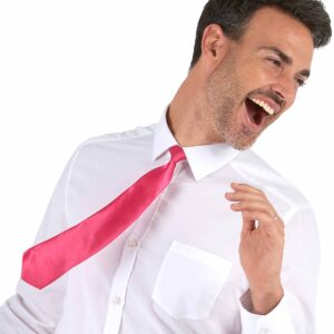 Krawatte Kostümaccessoire neonpink