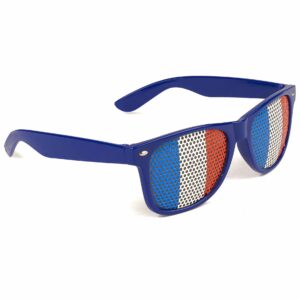 Französische Fan-Brille blau-weiß-rot
