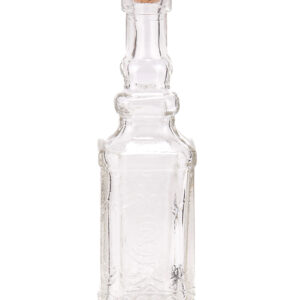 Glasflasche mit Korken transparent-beige