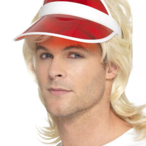 Schirm Mütze Sonnenschutz für Erwachsene orange-weiss