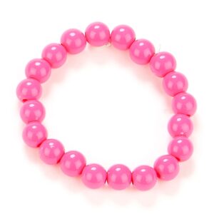 Perlenarmband für Erwachsene 80er Jahre rosa