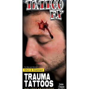Shot & Stabbed Trauma Klebetattoo