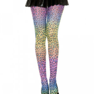 Regenbogen Leopard Strumpfhose