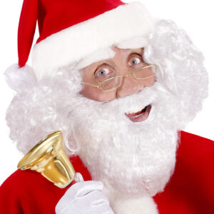 Weihnachtsmann Bart mit Schnurrbart weiss