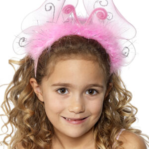 Haarreif Schmetterling für Kinder rosa