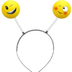 Emoji-Haarreif gelb-grau