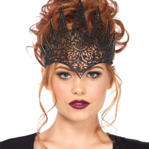 Dunkle Königinnen Krone Hexenkrone schwarz 24x20cm