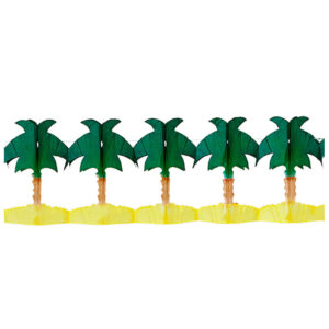 Palmengirlande Sommerparty-Deko gelb-grün 4m