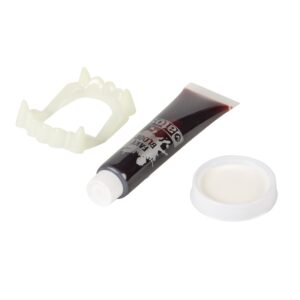 Bluttube mit Gebiss zu Halloween