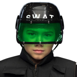 Polizei Helm S.W.A.T Helm für Kinder schwarz-weiss
