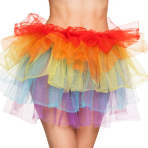 Tutu Tüllock Regenbogen für Damen bunt