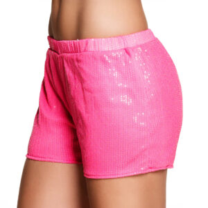Hotpants mit Pailletten pink