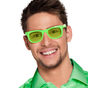 Spaß Partybrille für Erwachsene neongrün