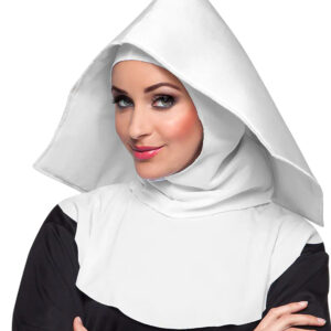 Kloster Nonnen Haube Kostümzubehör für Erwachsene weiss