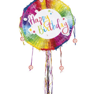 Happy Birthday Piñata Partyzubehör bunt 40cm