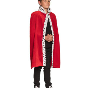 kleiner König Umhang für Kinder rot-weiss 80cm