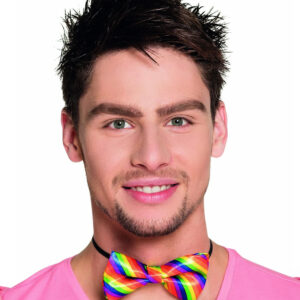 Clown Fliege Kostüm-Accessoire gestreift für Erwachsene bunt