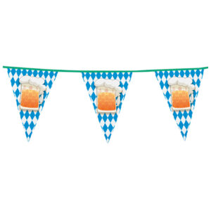 Bayrische-Flaggengirlande Raumdekoration blau-weiss 6m