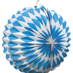Lampions Bayern-Deko 2 Stück blau-weiss 22cm