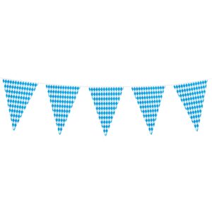 Bierfest Girlande Party-Plastikgirlande 10 Meter blau-weiss